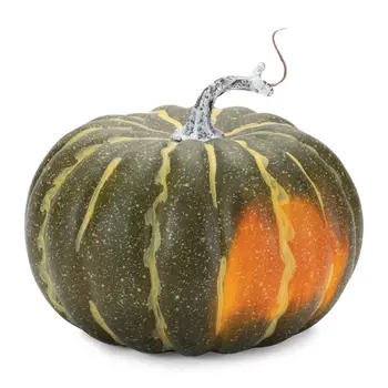 Set of Two Green And Orange Plastic Tabletop Sculpture