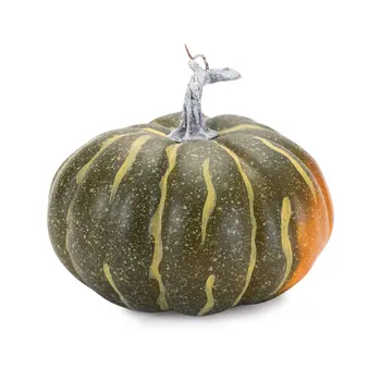 Set of Two Green And Orange Plastic Tabletop Sculpture