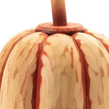 Set of Two Orange Wood Tabletop Sculpture