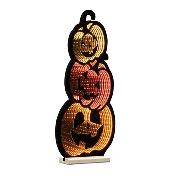 23" Orange Black And Yellow Acrylic Figurine with LED
