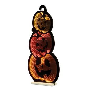 36" Orange Black And Yellow Acrylic Figurine with LED