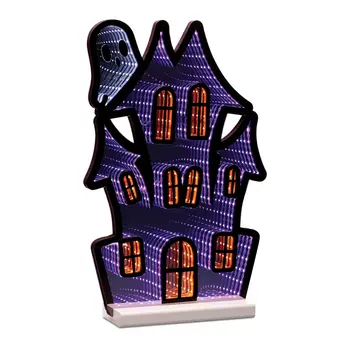 16" Purple Black And Orange Acrylic Figurine with LED