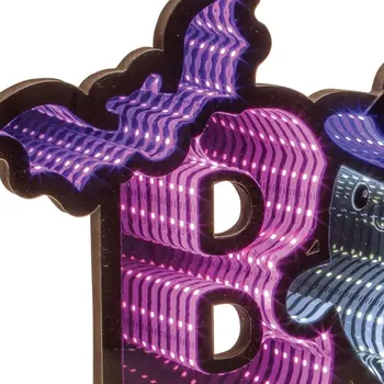 10" Purple Orange And Black Acrylic Figurine with LED
