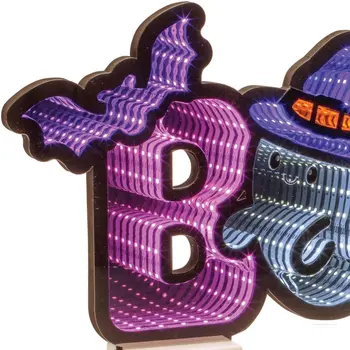 10" Purple Orange And Black Acrylic Figurine with LED