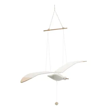 37" White And Beige Wood Tabletop Sculpture