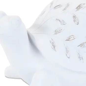 Set of Two White Polyresin Frog Figurine