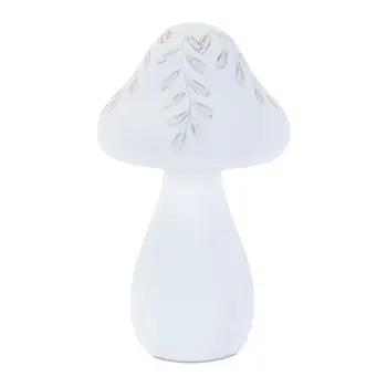 Set of Two White Polyresin Tabletop Sculpture