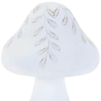 Set of Two White Polyresin Tabletop Sculpture