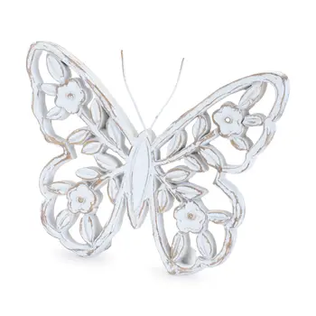 Set of Two White And Beige Polyresin Tabletop Sculpture