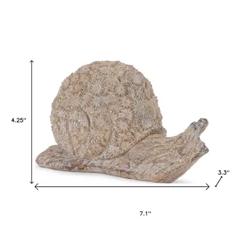 Set of Two Brown Polyresin Turtle Tabletop Sculpture
