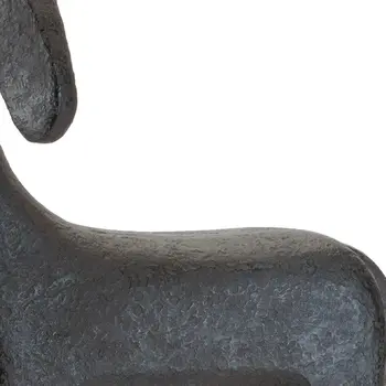 Set of Two Black Polyresin Horse Tabletop Sculpture