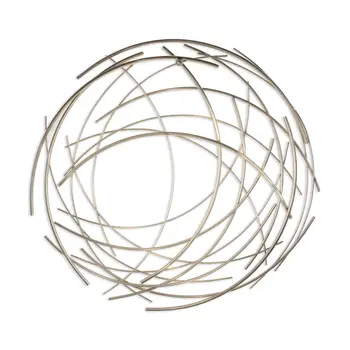 26" X 26" Gold Abstract Metal Circle Hanging Dimensional Sculpture