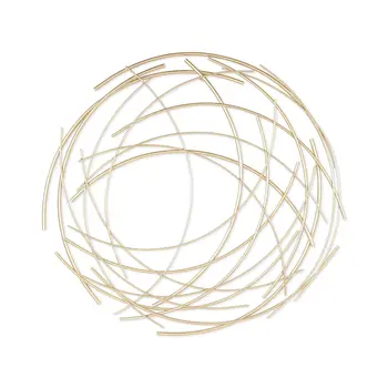 26" X 26" Gold Abstract Metal Circle Hanging Dimensional Sculpture