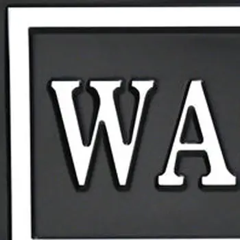 10" X 36" Black And White Wash Dry Fold Metal Wall Decor