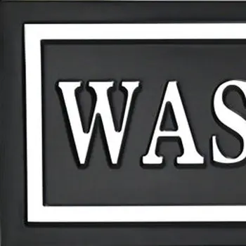 10" X 36" Black And White Wash Dry Fold Metal Wall Decor