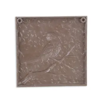 10" X 10" White Bird Metal Square Framed Art