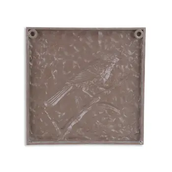 10" X 10" White Bird Metal Square Framed Art