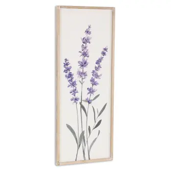 32" X 12" Natural And White Flower Bouquet Wood Framed Art