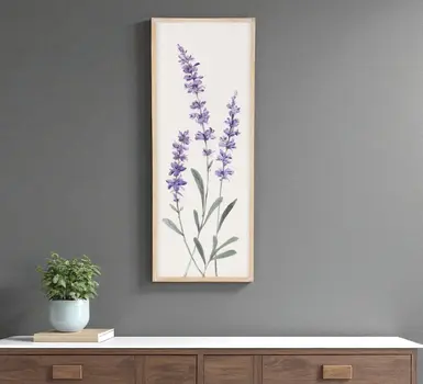 32" X 12" White Flower Bouquet Wood Framed Art