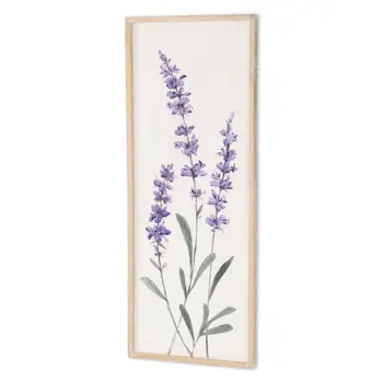 32" X 12" White Flower Bouquet Wood Framed Art