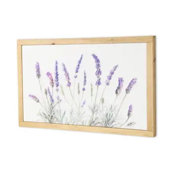 16" X 26" Natural And White Flower Bouquet Metal And Wood Framed Art