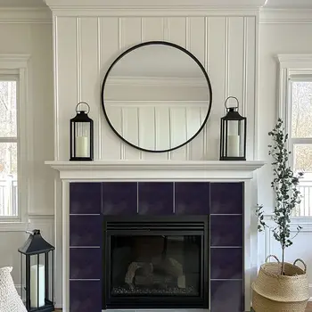 8" x 8" Gray Vinyl Arabesque Peel And Stick Removable Tiles