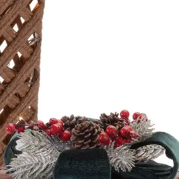 Set of Three Brown And Green Plastic Tabletop Sculpture with LED