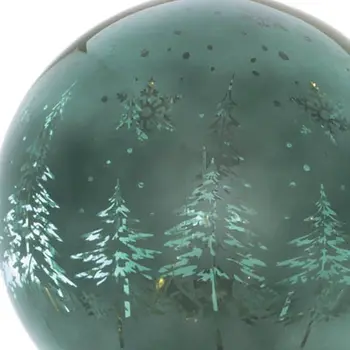 Set of Three Green Glass Tabletop Sculpture with LED