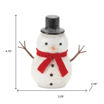Set of Six White And Red Fabric Figurine