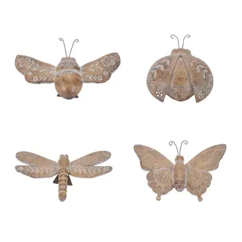 Set of Four Brown Polyresin Tabletop Sculpture