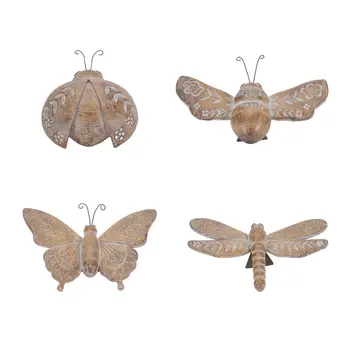 Set of Four Brown Polyresin Tabletop Sculpture