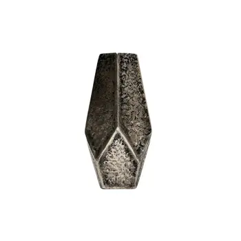 Set of Three Antiqued Silver Aluminum Urn Table Vases
