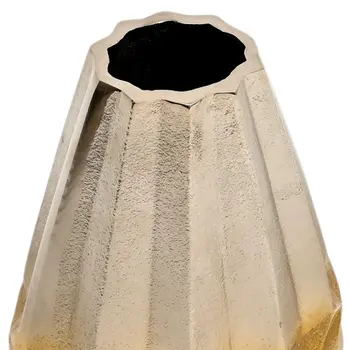 Set of Three Gold Aluminum Urn Table Vases