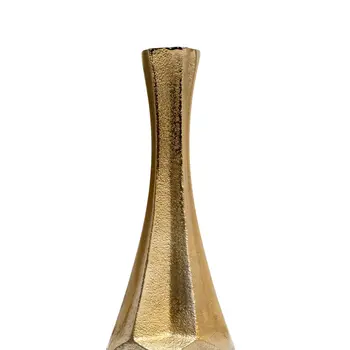 Set of Three Gold Aluminum Urn Table Vases