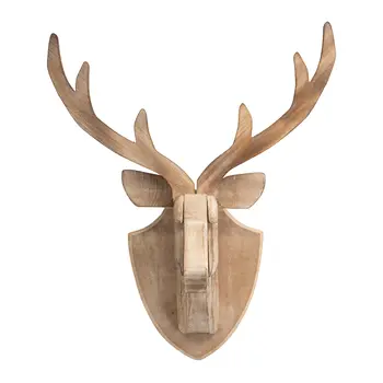 21" X 17" Brown Christmas Wood Hanging Dimensional Sculpture