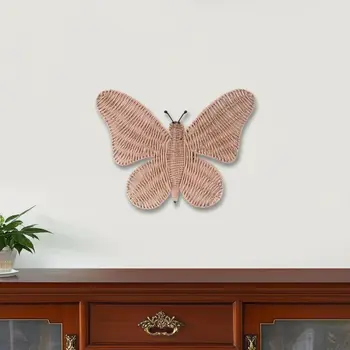 14" X 18" Beige Butterfly Metal Hanging Dimensional Sculpture