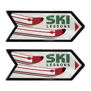 Set of Two White Red And Green Christmas Metal Hanging Dimensional Sculpture