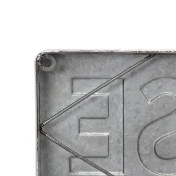 7" X 36" Gray Lake House Metal Wall Decor