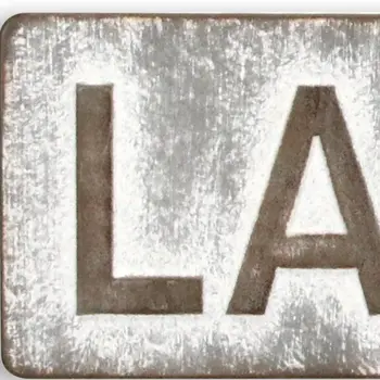 7" X 36" Gray Lake House Metal Wall Decor