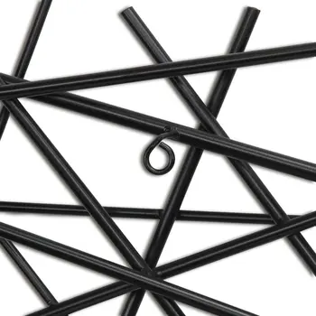 25" X 49" Black Abstract Lines Metal Hanging Dimensional Sculpture