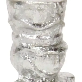 6" Silver Cast Iron Christmas Nutcracker Hand Painted Figurine