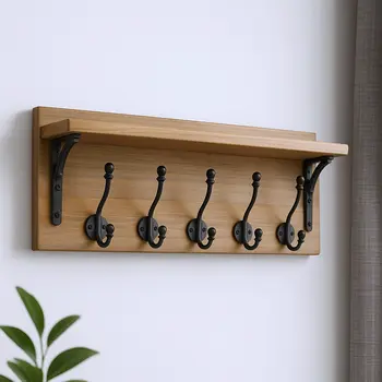6" Brown Wood Wall Mounted Accent Shelf