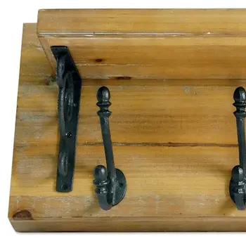 6" Brown Wood Wall Mounted Accent Shelf