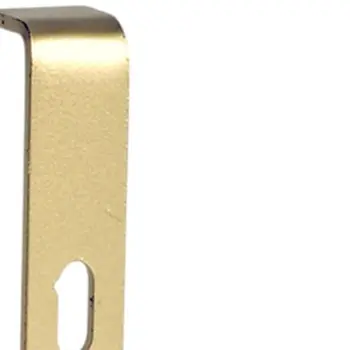 7" Set Of Two Gold Metal Wall Mounted Shelf Brackets