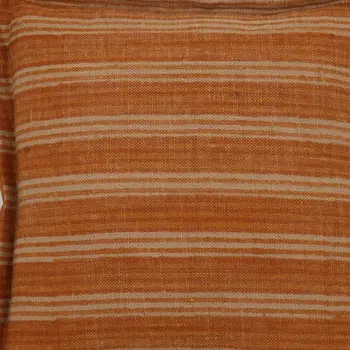 20" Cinnamon Striped Jute Throw Pillow