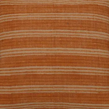 20" Cinnamon Striped Jute Throw Pillow