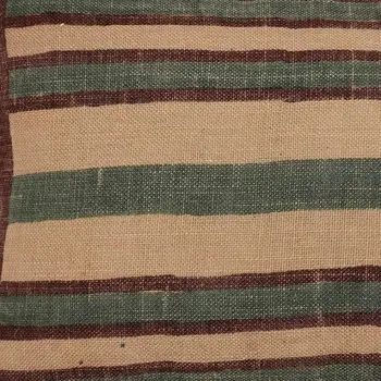 16" X 24" Beige And Brown Lumbar Striped Jute Throw Pillow