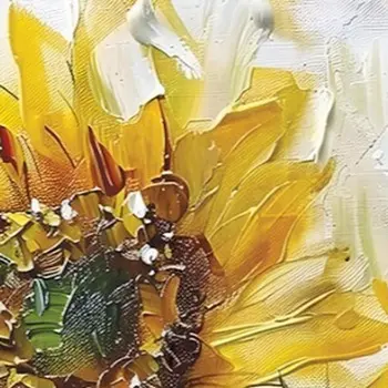 36" Brown Green And Yellow Solid Wood Sunflowers Porch Sign
