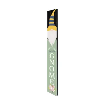 72" Light Green Solid Wood No Place Like Gnome Porch Welcome Sign