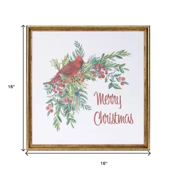 None Red White And Green Framed Wall Art